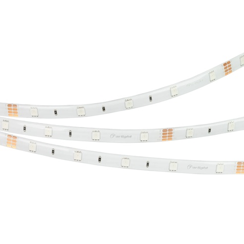 Лента светодиодная RTW 2-5000SE 24V RGB (5060, 150 LED, LUX) (Arlight, 7.2 Вт/м, IP65)