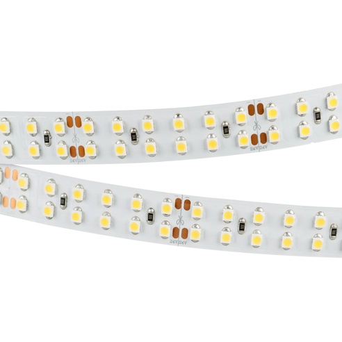 Лента светодиодная RT 2-5000 24V Warm2700 2x2 (3528, 1200 LED, LUX) (Arlight, 19.2 Вт/м, IP20)