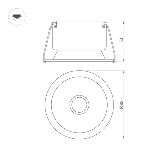 Светильник MS-HARBOR-R82-10W Warm2700 (BK, 36 deg, 230V) (Arlight, IP20 Металл, 5 лет)