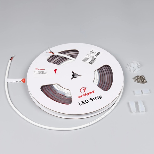 Лента герметичная CSP-PFS-X320-10mm 24V Warm2400 (10 W/m, IP68, TWP100, 5m) (Arlight, -)