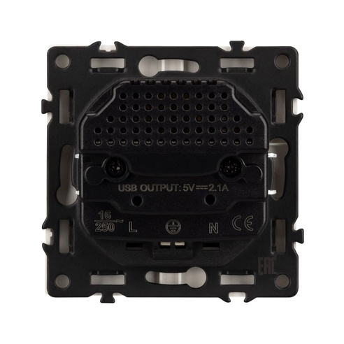 Механизм розетки с USB зарядкой SCT-NOBE-MUAA-SFPL-GD (230V, 16A) (Arlight, -)