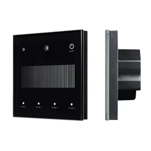 INTELLIGENT ARLIGHT Сенсорная панель SMART-DALI-301-11-1G-4SC-DT6 Черная (230V, встраиваемая, 2.4G) (IARL, IP20 Пластик, 5 лет)