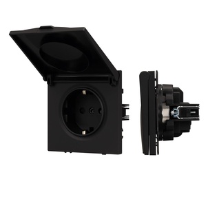 Механизм розетки влагозащищённый SCT-NOBE-MCP-SFPL-BK (230V, 16A) (Arlight, -)