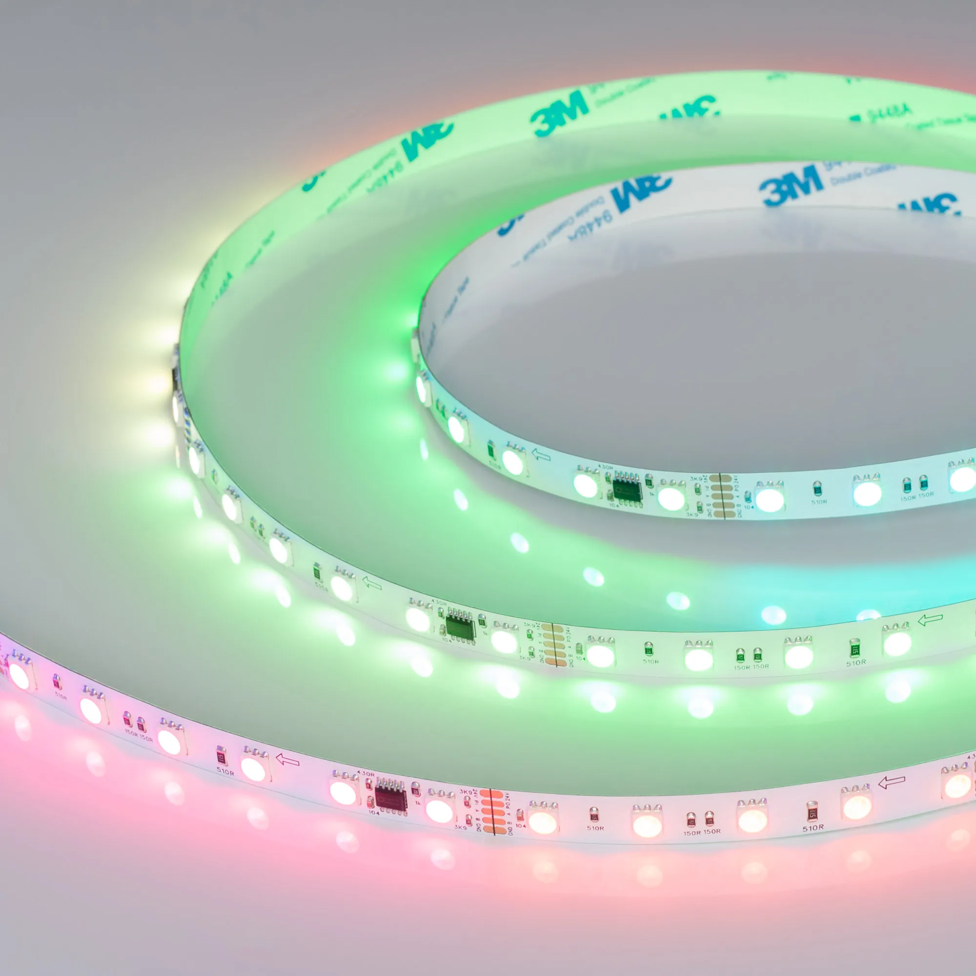 Лента светодиодная DMX-B60-10mm 24V RGB-PX6 (14 W/m, IP20, 5060, 5m) (Arlight, -)