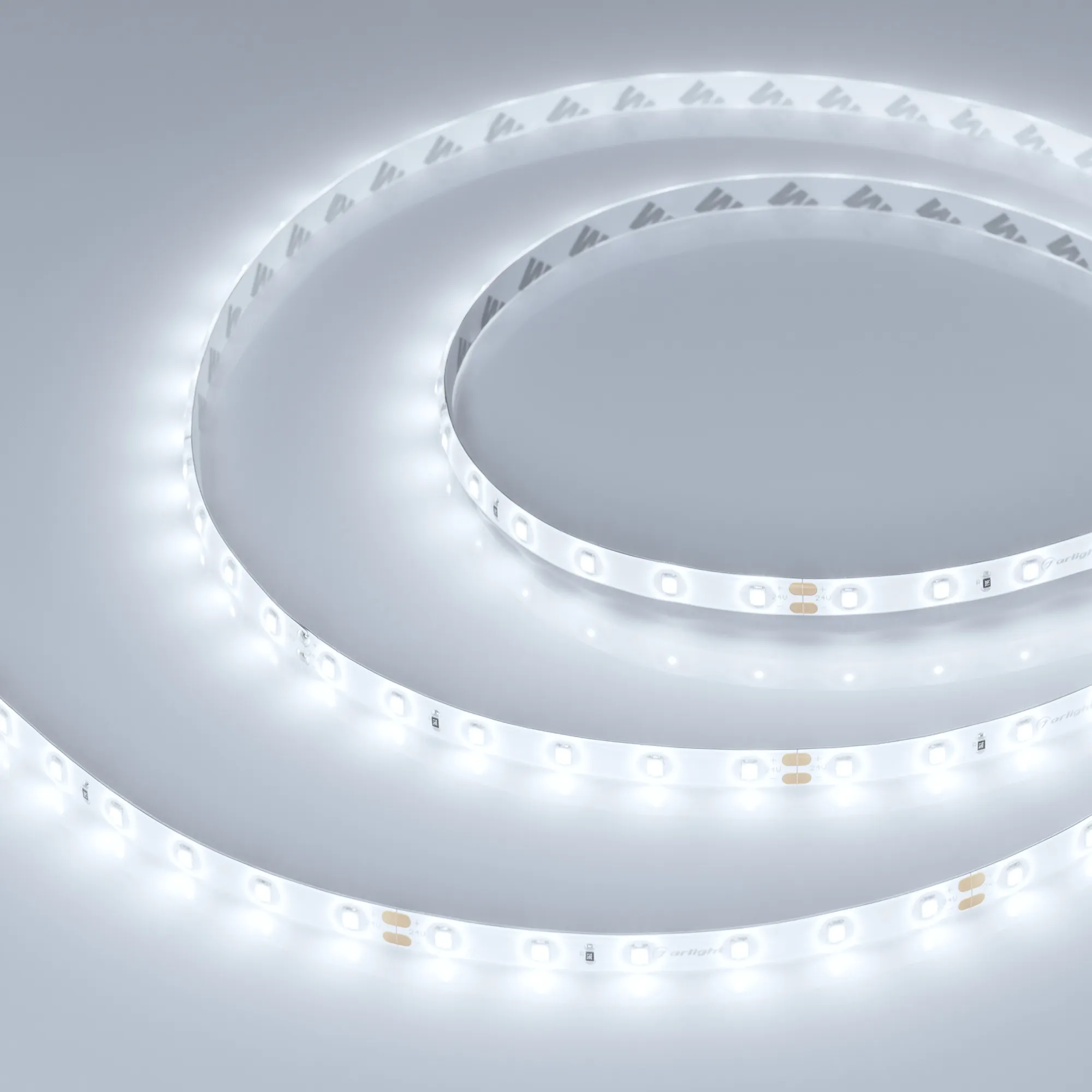 Лента светодиодная герметичная RTW-SE-A60-8mm 24V White6000 (4.8 W/m, IP65, 2835, 5m) (Arlight, 4.8 Вт/м, IP65) - изображение товара