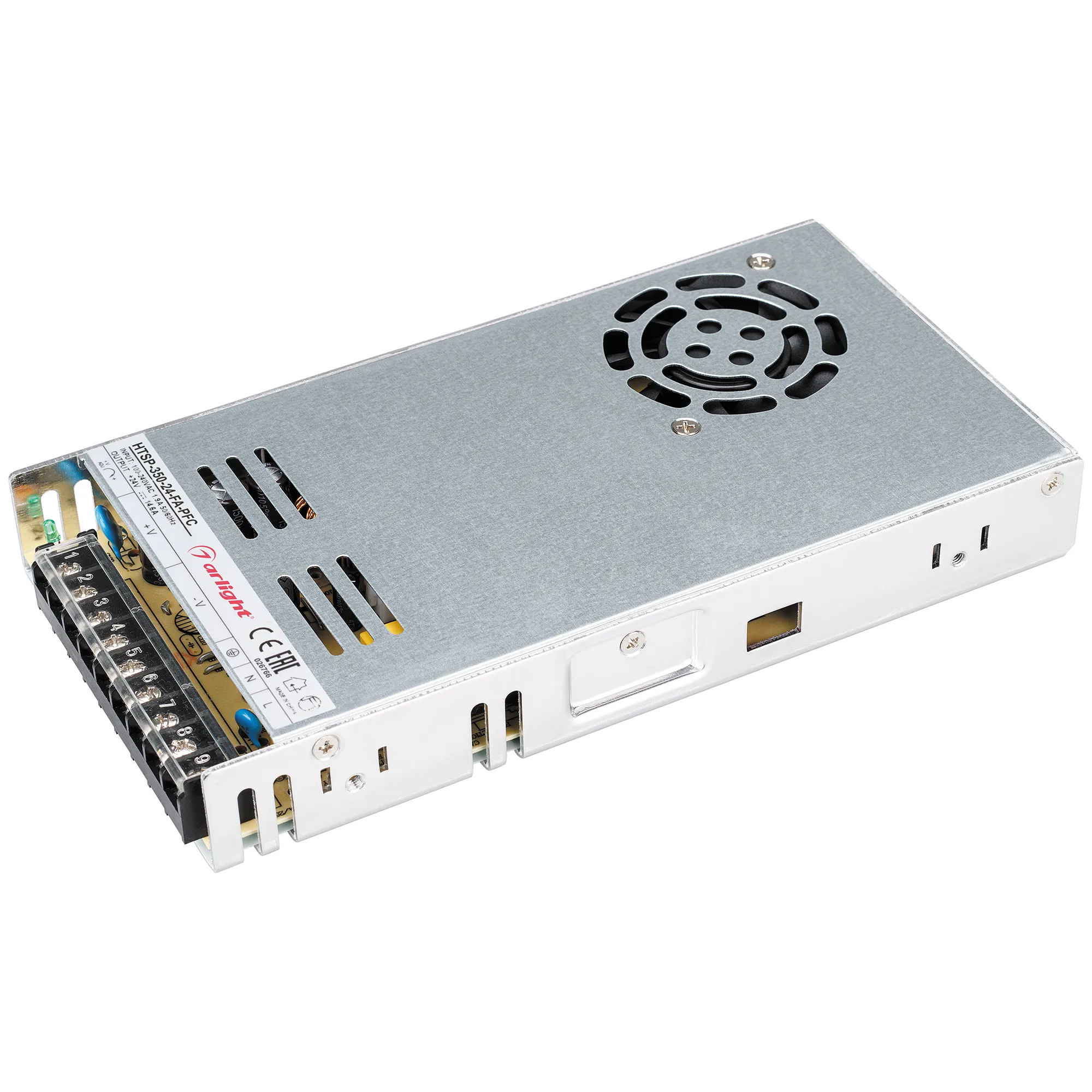 Блок питания HTSP-350-24-FA-PFC (24V, 14.6A, 350W) (Arlight, IP20 Сетка, 3 года) - изображение товара