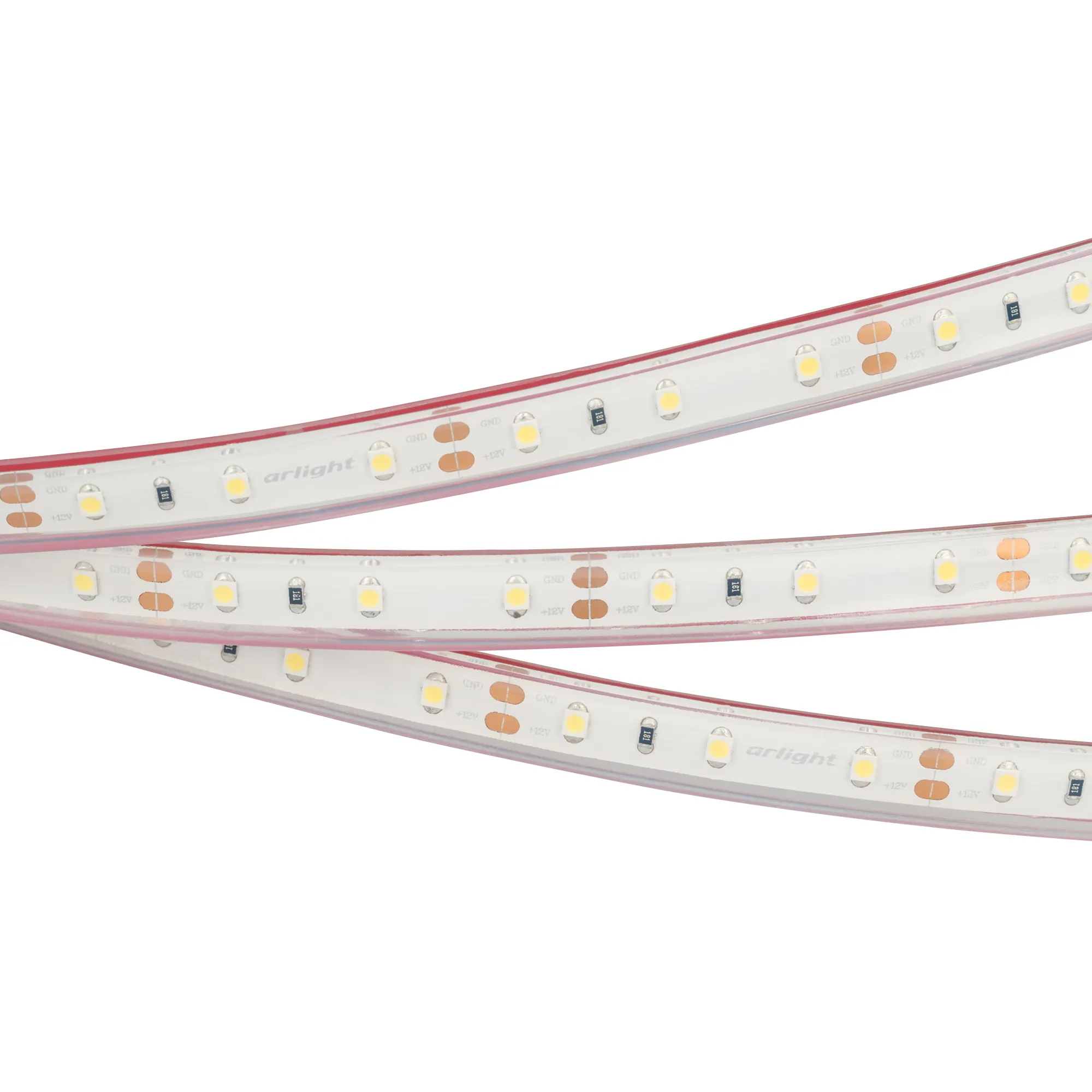 Лента светодиодная RTW 2-5000PGS 12V Warm (3528, 300 LED, LUX) (Arlight, 4.8 Вт/м, IP67) - изображение товара