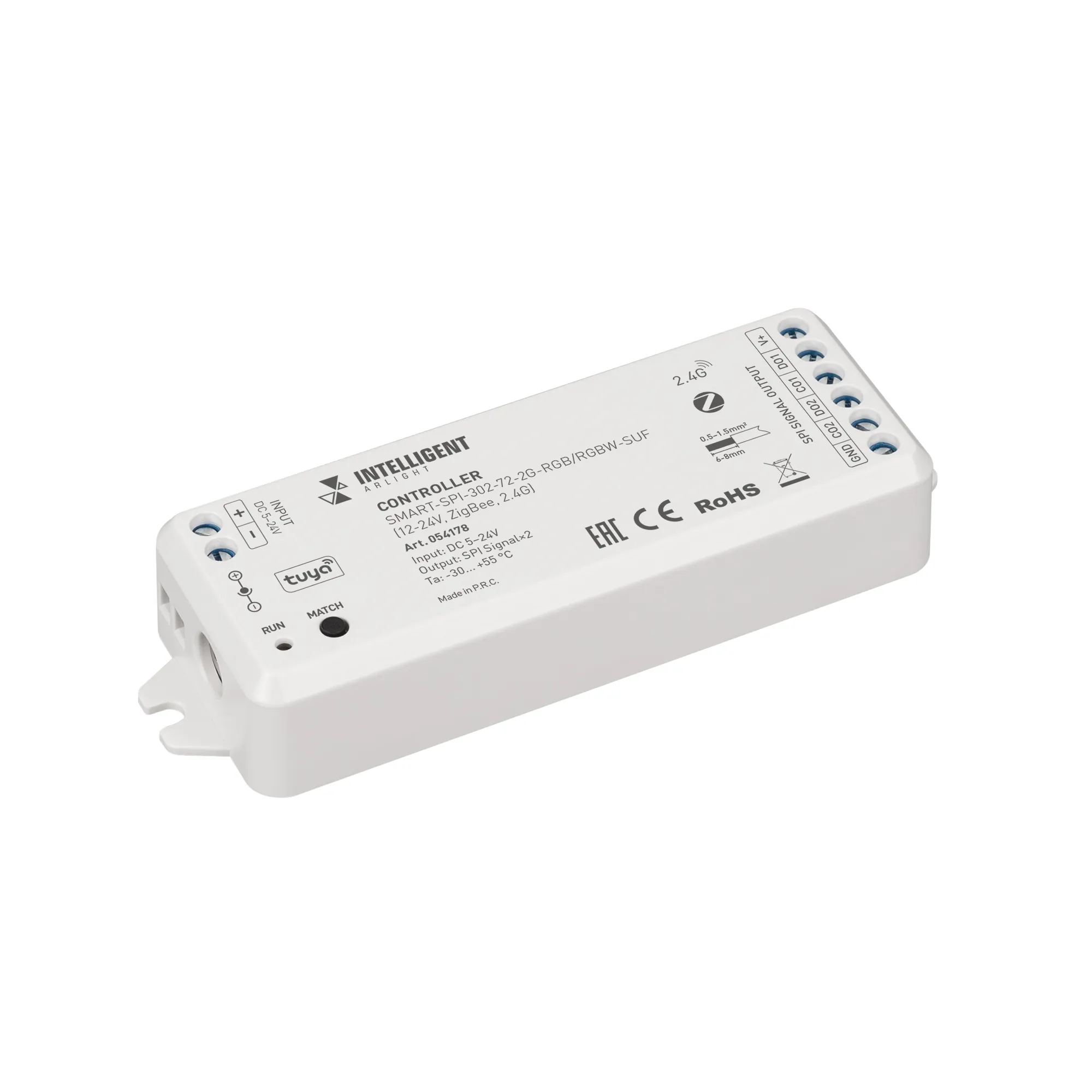 INTELLIGENT ARLIGHT Контроллер SMART-SPI-302-72-2G-RGB/RGBW-SUF (12-24V, ZigBee, 2.4G) (IARL, IP20 Пластик, 5 лет) - изображение товара