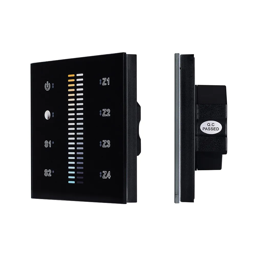 Панель Sens SR-2830B-AC-RF-IN Black (220V,MIX+DIM,4зоны) (Arlight, IP20 Пластик, 3 года) - изображение товара